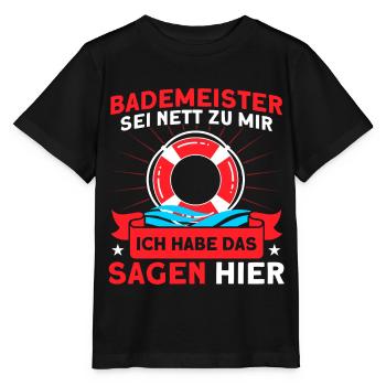 Lifeguard Swimming Pool Lifeguard Lifeguard Lifeguard - Stanley/Stella MINI CREATOR Kids’ T-Shirt - black - Front - Mikhail (115cm)