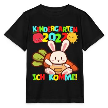 Kindergarten I'm coming Rabbit Kindergarten child 2022 - Stanley/Stella MINI CREATOR Kids’ T-Shirt - black - Front - Mikhail (115cm)