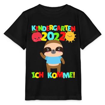 Kindergarten I'm coming Sloth Kindergarten Child 2022 - Stanley/Stella MINI CREATOR Kids’ T-Shirt - black - Front - Mikhail (115cm)