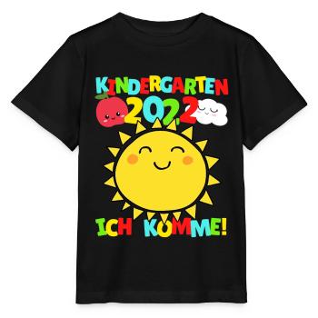Kindergarten ich komme Sonne Kindergartenkind 2022 - Stanley/Stella Kinder T-Shirt MINI CREATOR  - Schwarz - Vorne - Mikhail (115cm)
