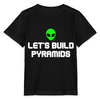 Alien Tshirt UFO Alien Children Mars Gentlemen - Stanley/Stella MINI CREATOR Kids’ T-Shirt - black - Front - Mikhail (115cm)