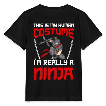 Ninja Cadeau Karaté Ninjutsu Judo Samouraï Japon - T-shirt bio MINI CREATOR Stanley/Stella Enfant - noir - Devant - Mikhail (115cm)