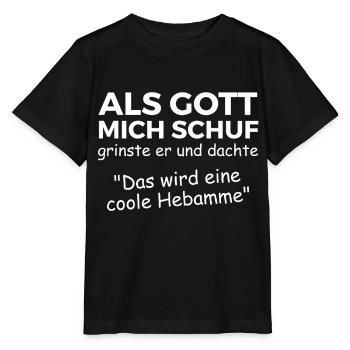 Hebamme Dankeschön Geschenk - Stanley/Stella Kinder T-Shirt MINI CREATOR  - Schwarz - Vorne - Mikhail (115cm)