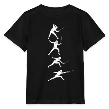 Fencing Sword Fencing Duel Gift Idea - Stanley/Stella MINI CREATOR Kids’ T-Shirt - black - Front - Mikhail (115cm)