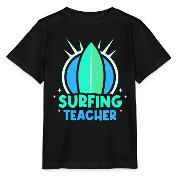 Moniteur de surf Surf Surf surf surf - T-shirt bio MINI CREATOR Stanley/Stella Enfant - noir - Devant - Mikhail (115cm)