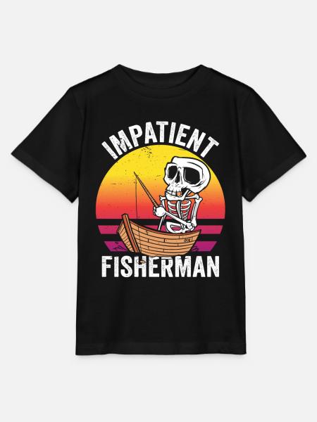 Pescatore impaziente Pescatore Pescatore Pescatore Pescatore - Maglietta per bambini MINI CREATOR di Stanley/Stella - nero