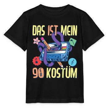 90er Jahre Outfit Party 90's Mottoparty Neunziger - Stanley/Stella Kinder T-Shirt MINI CREATOR  - Schwarz - Vorne - Mikhail (115cm)