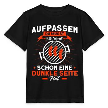 Aufpassen Du Musst BBQ Grillmeister Spruch - Stanley/Stella Kinder T-Shirt MINI CREATOR  - Schwarz - Vorne - Mikhail (115cm)