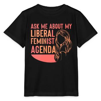 Agenda féministe libéral Féminisme Féministe - T-shirt bio MINI CREATOR Stanley/Stella Enfant - noir - Devant - Mikhail (115cm)