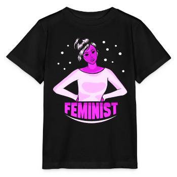 Feminist Feminist Feminist Feminism - Stanley/Stella MINI CREATOR Kids’ T-Shirt - black - Front - Mikhail (115cm)