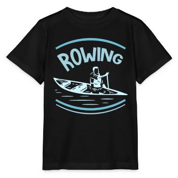 Rowing Rower Rowing Boat Rowing Rowing Rowing - Stanley/Stella MINI CREATOR Kids’ T-Shirt - black - Front - Mikhail (115cm)