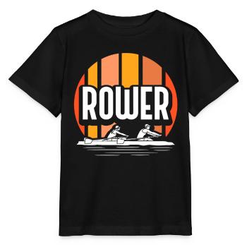 Rower Rowing Rowing Boat Rowing Rowing - Stanley/Stella MINI CREATOR Kids’ T-Shirt - black - Front - Mikhail (115cm)