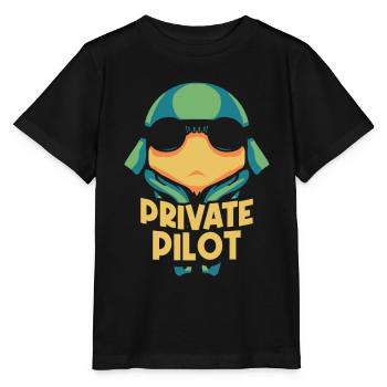 Jet de pilote privé Avion léger Petit avion - T-shirt bio MINI CREATOR Stanley/Stella Enfant - noir - Devant - Mikhail (115cm)