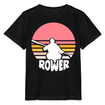 Rowing Rowing Boat Rowing Rowing Rowing - Stanley/Stella MINI CREATOR Kids’ T-Shirt - black - Front - Mikhail (115cm)