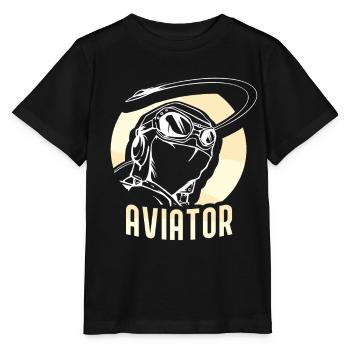 Pilote De petit avion Avion léger Pilote Jet - T-shirt bio MINI CREATOR Stanley/Stella Enfant - noir - Devant - Mikhail (115cm)