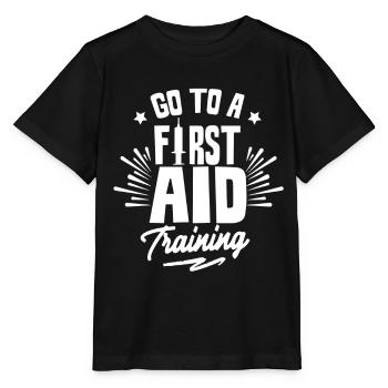 Visit a First Aid Course Trainer Teacher - Stanley/Stella MINI CREATOR Kids’ T-Shirt - black - Front - Mikhail (115cm)