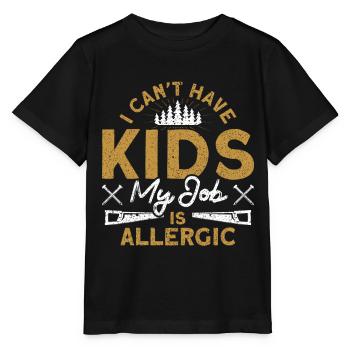My job is allergic carpenter - Stanley/Stella MINI CREATOR Kids’ T-Shirt - black - Front - Mikhail (115cm)