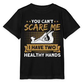 Two healthy hands carpenter - Stanley/Stella MINI CREATOR Kids’ T-Shirt - black - Front - Mikhail (115cm)
