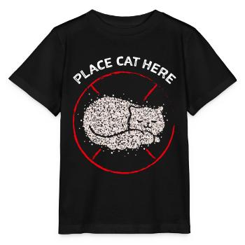 Chat Papa Cheveux de chat Propriétaire de chat Chat Ami - T-shirt bio MINI CREATOR Stanley/Stella Enfant - noir - Devant - Mikhail (115cm)