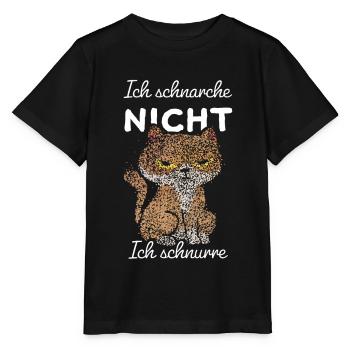 Schnurren Katzenbesitzer Schnurrhaare Schlafen - Stanley/Stella Kinder T-Shirt MINI CREATOR  - Schwarz - Vorne - Mikhail (115cm)