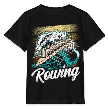 Aviron Aviron Aviron Bateau Aviron - T-shirt bio MINI CREATOR Stanley/Stella Enfant - noir - Devant - Mikhail (115cm)
