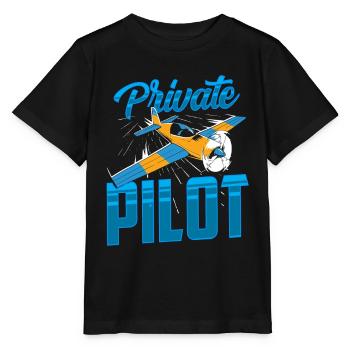Jet de pilote privé Petit avion Avion léger - T-shirt bio MINI CREATOR Stanley/Stella Enfant - noir - Devant - Mikhail (115cm)