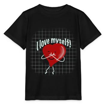 I love myself! - Stanley/Stella Kinder T-Shirt MINI CREATOR  - Schwarz - Vorne - Mikhail (115cm)