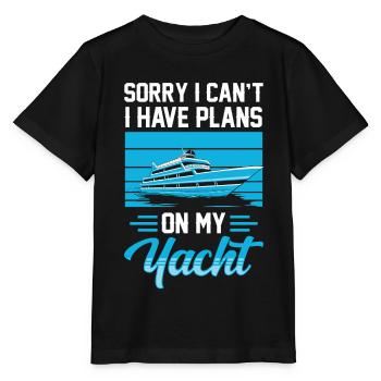 Malheureusement, je ne peux pas avoir de plans pour mon yacht - T-shirt bio MINI CREATOR Stanley/Stella Enfant - noir - Devant - Mikhail (115cm)