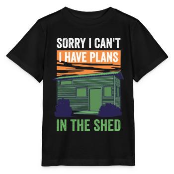 Ich Kann Nicht Ich Habe Pläne Im Schuppen Sorry - Stanley/Stella Kinder T-Shirt MINI CREATOR  - Schwarz - Vorne - Mikhail (115cm)