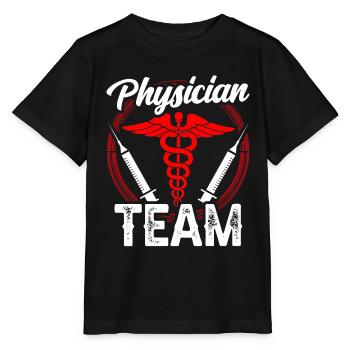 Équipe médicale Médecine d’équipe Médecin Médecin Médecin Médecin - T-shirt bio MINI CREATOR Stanley/Stella Enfant - noir - Devant - Mikhail (115cm)