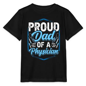 Fier père d’un médecin médecin médecin médecin médecin - T-shirt bio MINI CREATOR Stanley/Stella Enfant - noir - Devant - Mikhail (115cm)