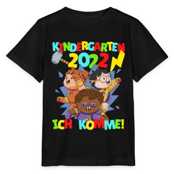 Kindergarten ich komme - Superhelden 2022 - Stanley/Stella Kinder T-Shirt MINI CREATOR  - Schwarz - Vorne - Mikhail (115cm)