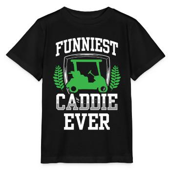 The Funniest Caddie Ever Golf Golfing - Stanley/Stella MINI CREATOR Kids’ T-Shirt - black - Front - Mikhail (115cm)