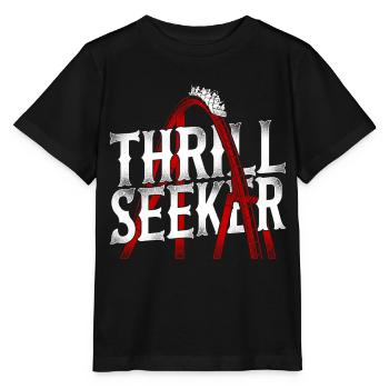Roller Coaster Vintage Thrill - Stanley/Stella Kinder T-Shirt MINI CREATOR  - Schwarz - Vorne - Mikhail (115cm)