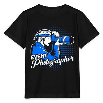 Cameraman Gift for Photographer - Stanley/Stella MINI CREATOR Kids’ T-Shirt - black - Front - Mikhail (115cm)