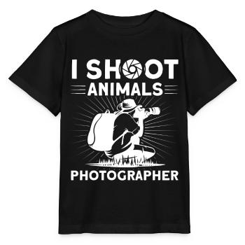 Cameraman Gift for Photographer - Stanley/Stella MINI CREATOR Kids’ T-Shirt - black - Front - Mikhail (115cm)