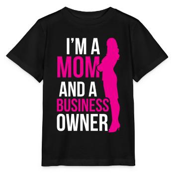 Je suis une mère et une propriétaire d’entreprise - T-shirt bio MINI CREATOR Stanley/Stella Enfant - noir - Devant - Mikhail (115cm)