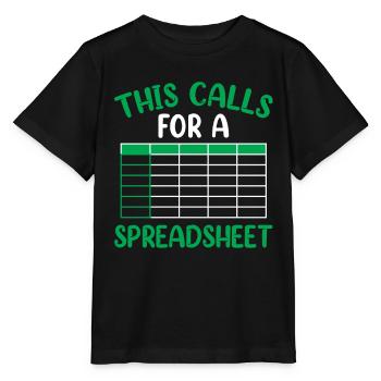 This Requires A Spreadsheet Table Accountant - Stanley/Stella MINI CREATOR Kids’ T-Shirt - black - Front - Mikhail (115cm)