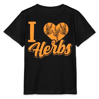 J’adore les herbes herbes herbes aromatiques jardin d’herbes aromatiques - T-shirt bio MINI CREATOR Stanley/Stella Enfant - noir - Devant - Mikhail (115cm)