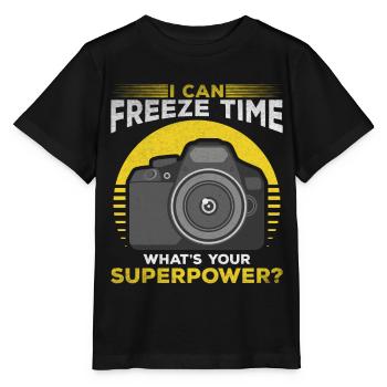 Je peux geler le temps Qu’est-ce que c’est que votre - T-shirt bio MINI CREATOR Stanley/Stella Enfant - noir - Devant - Mikhail (115cm)