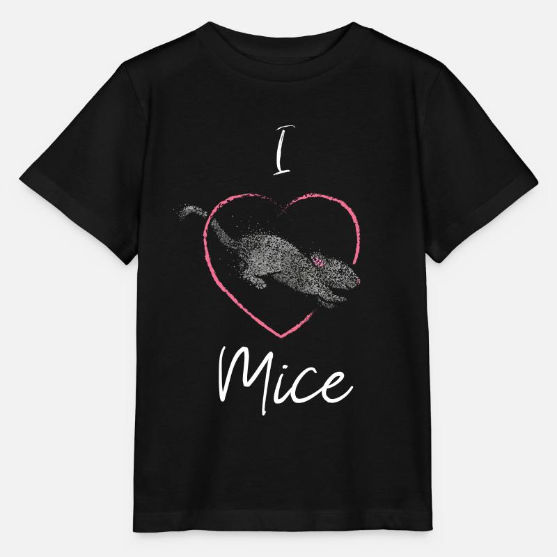 I love mice mice lovers house mouse breeding mice - Stanley/Stella MINI CREATOR Kids’ T-Shirt - black