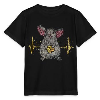 Mäuseliebhaber Käseliebhaber Käseliebe Ratten - Stanley/Stella Kinder T-Shirt MINI CREATOR  - Schwarz - Vorne - Mikhail (115cm)