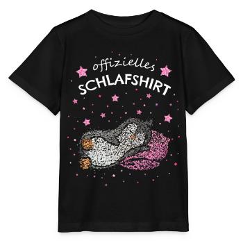 Offizielles Schlafshirt Pinguin Pinguinliebhaber - Stanley/Stella Kinder T-Shirt MINI CREATOR  - Schwarz - Vorne - Mikhail (115cm)