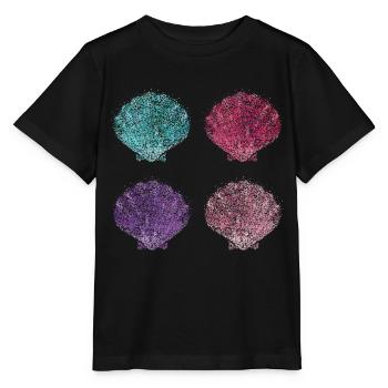 Muschel Meerjungfrauen Meer Strand Urlaub Geschenk - Stanley/Stella Kinder T-Shirt MINI CREATOR  - Schwarz - Vorne - Mikhail (115cm)