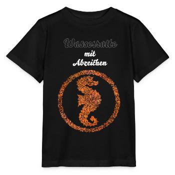 Seepferdchen Schwimmabzeichen Abzeichen - Stanley/Stella Kinder T-Shirt MINI CREATOR  - Schwarz - Vorne - Mikhail (115cm)