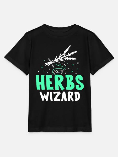Kräuter Zauberer Kraut Kräuterkunde Kräutergarten - Stanley/Stella Kinder T-Shirt MINI CREATOR  - Schwarz