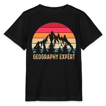 Expert en géographie Géographie Étudiant en géographie - T-shirt bio MINI CREATOR Stanley/Stella Enfant - noir - Devant - Mikhail (115cm)