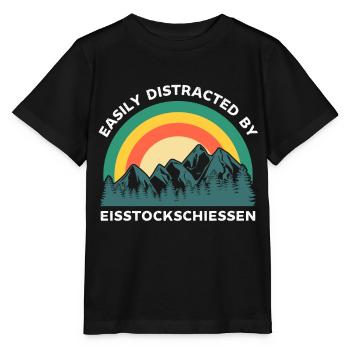 Facilement distrait par Eisstockschiessen - T-shirt bio MINI CREATOR Stanley/Stella Enfant - noir - Devant - Mikhail (115cm)