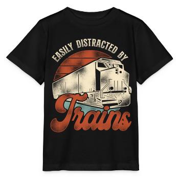 Conducteur de train diesel de marchandises - T-shirt bio MINI CREATOR Stanley/Stella Enfant - noir - Devant - Mikhail (115cm)
