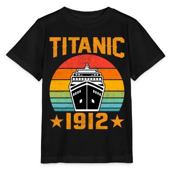 Titanic 1912 Kreuzfahrtschiff - Stanley/Stella Kinder T-Shirt MINI CREATOR  - Schwarz - Vorne - Mikhail (115cm)